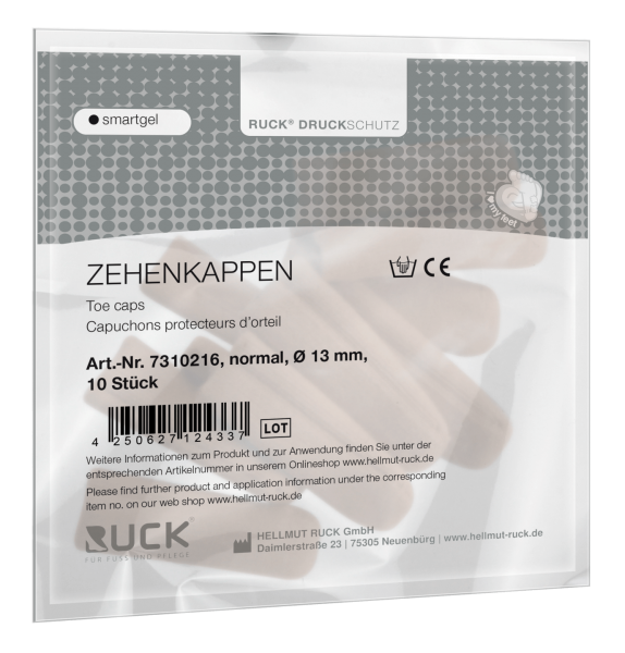 RUCK® AVLASTNING Smartgel, Tåhätta normal Ø 13 mm, 10 st