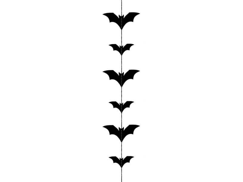 Girlang Svart med Fladdermöss - 4