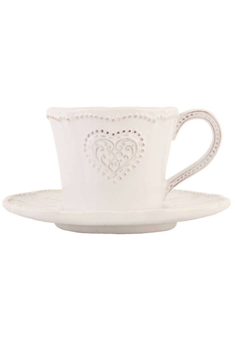 Cup with saucer - Heart - 2