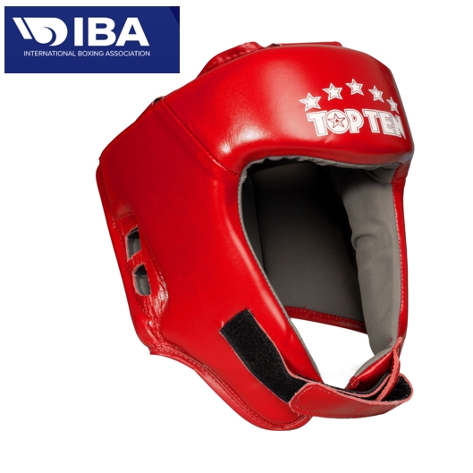 IBA Topten Head guard  Leather, Red