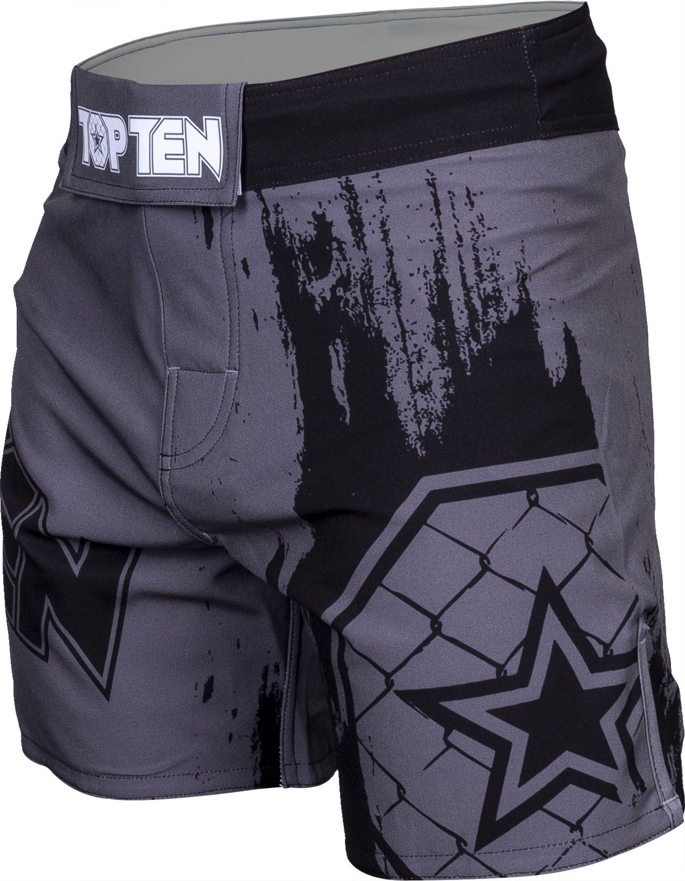 NICOPIASPORT Topten MMA Board Shorts Power Ink Svart