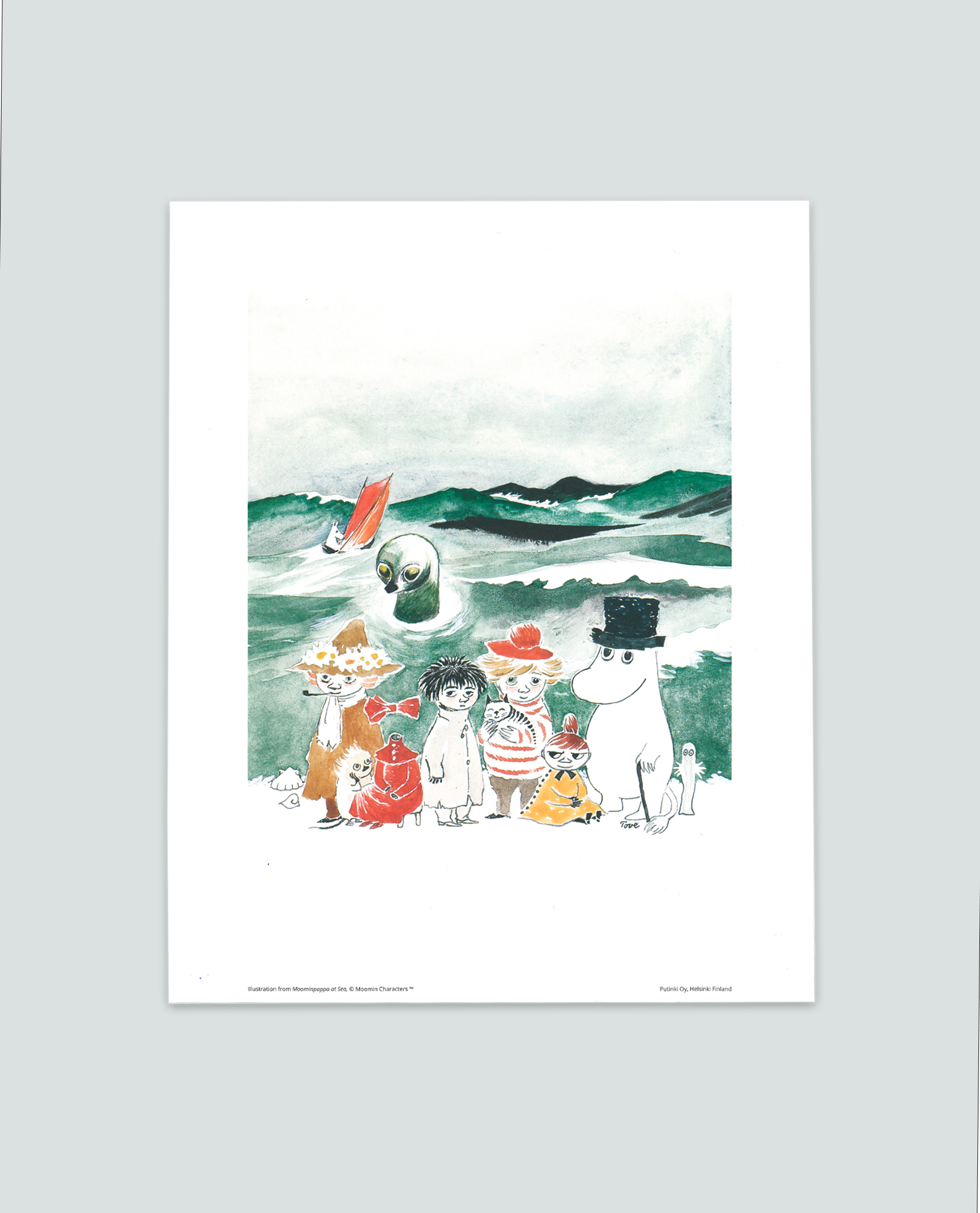 Tryck, Tove Jansson, Pappan och havet, sjömonstret 