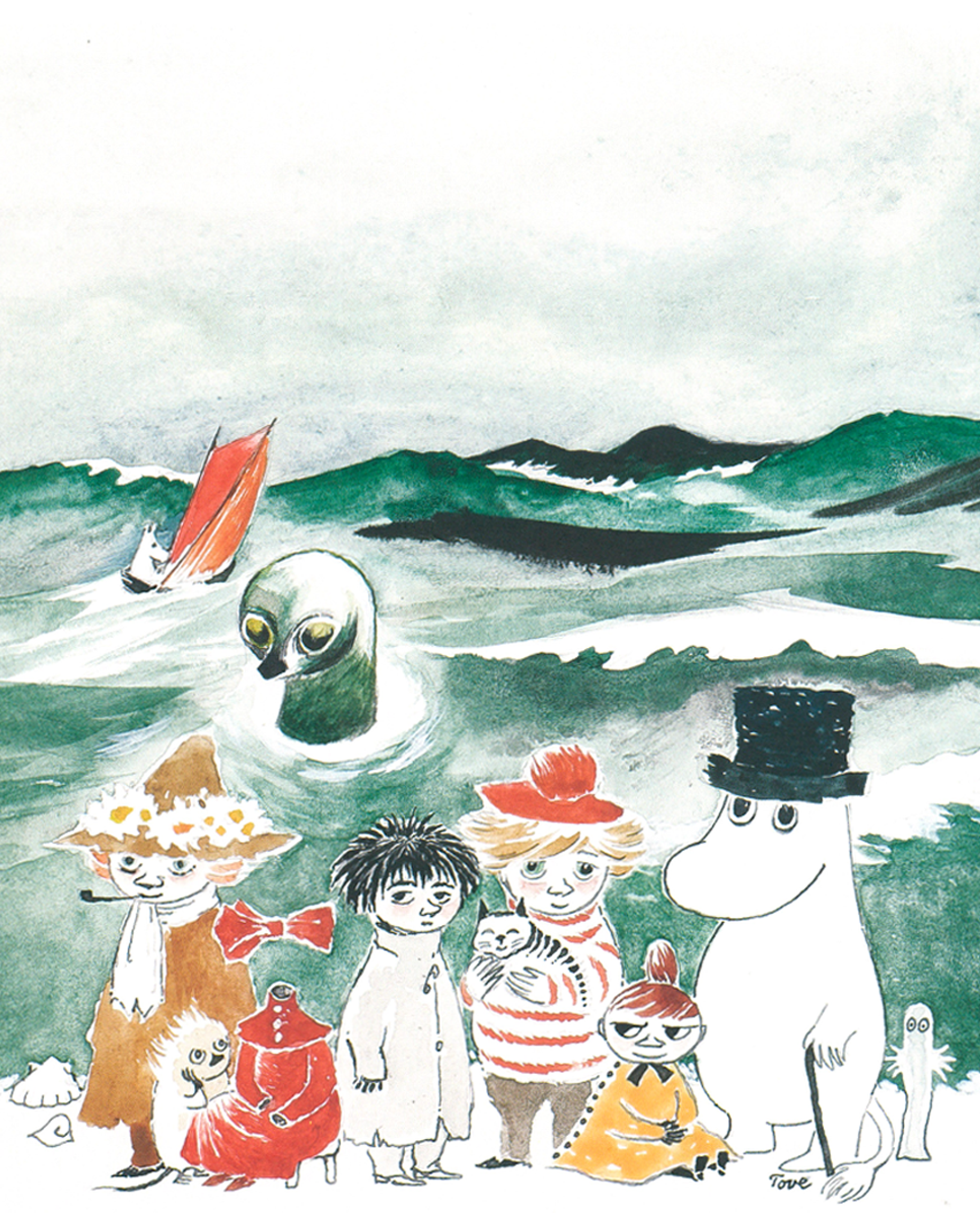 Tryck, Tove Jansson, Pappan och havet, sjömonstret 