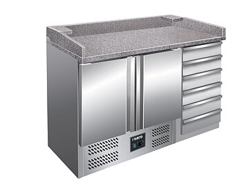 Pizza counter  with 2 door and 6 drawers