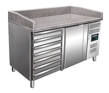 Pizza counter  with 1 door and 7 drawers