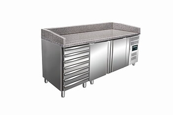 Pizza counter  with 2 door and 7 drawers