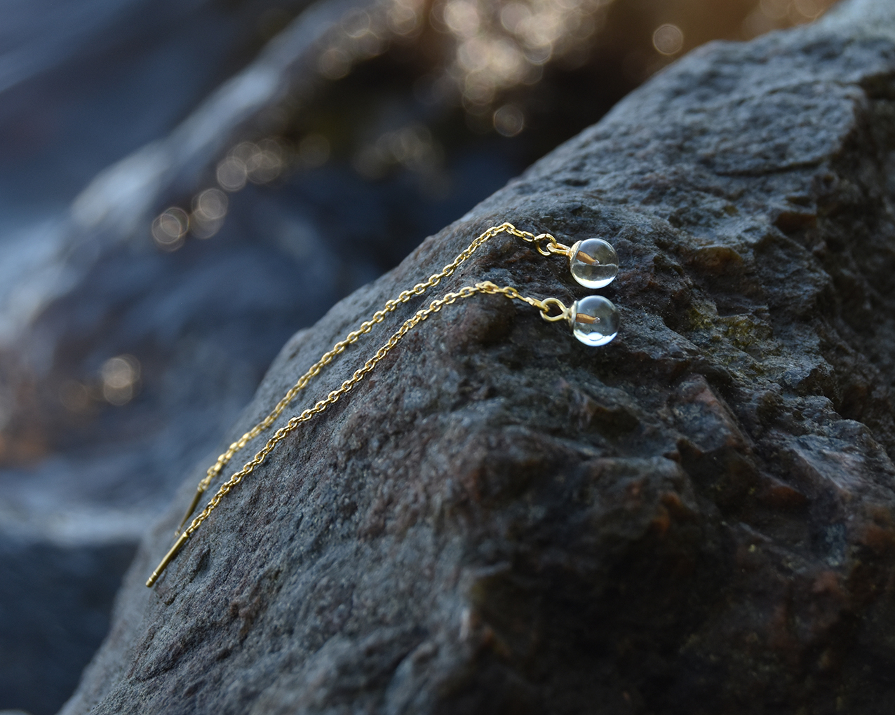 SVALÖ DROP - earrings chain-gold-plated - 5