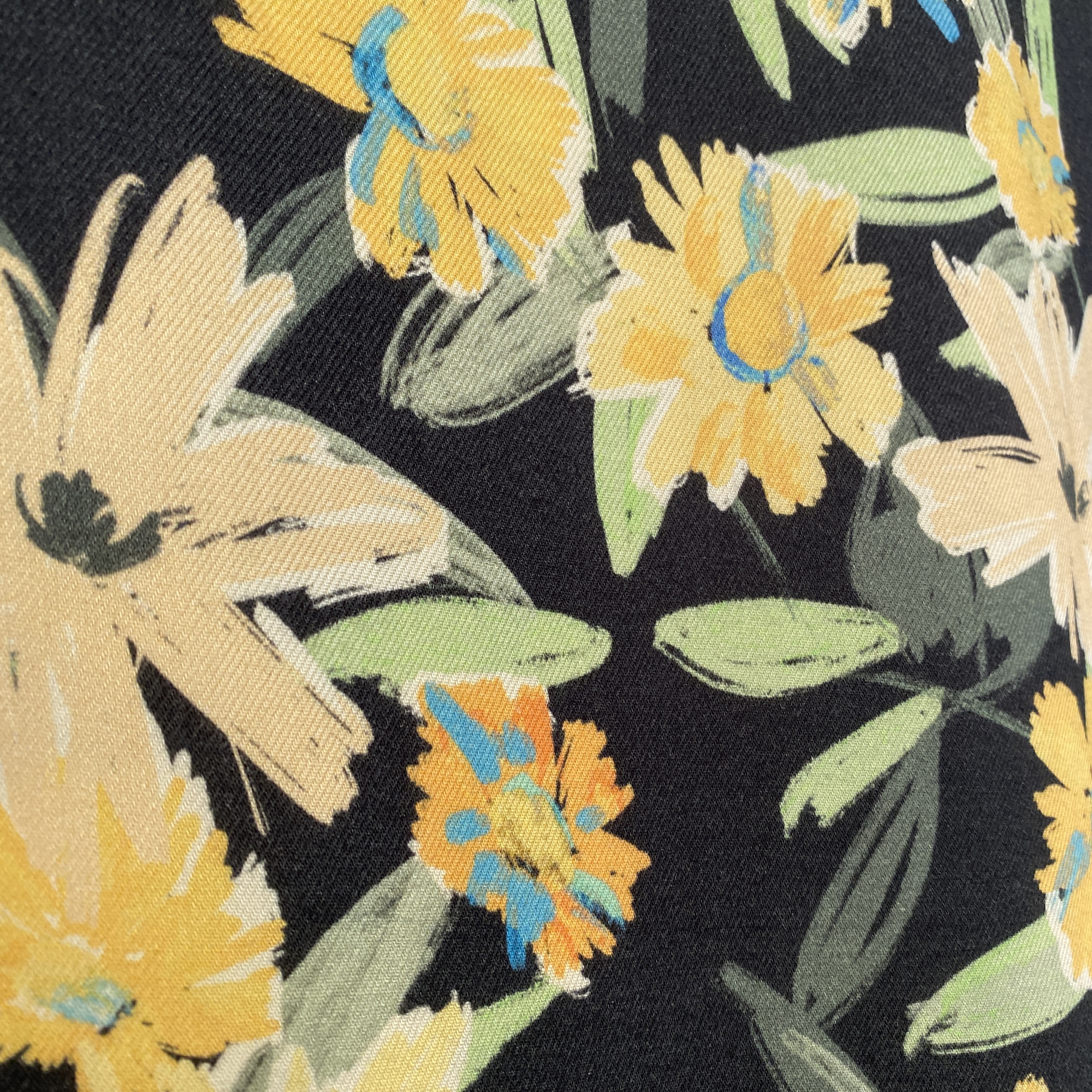 STUV - 0,50 m. Viscose, vävd -  Gulblomster - 3