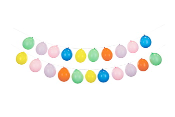 Girlang med ballonger 3 i 1 mix