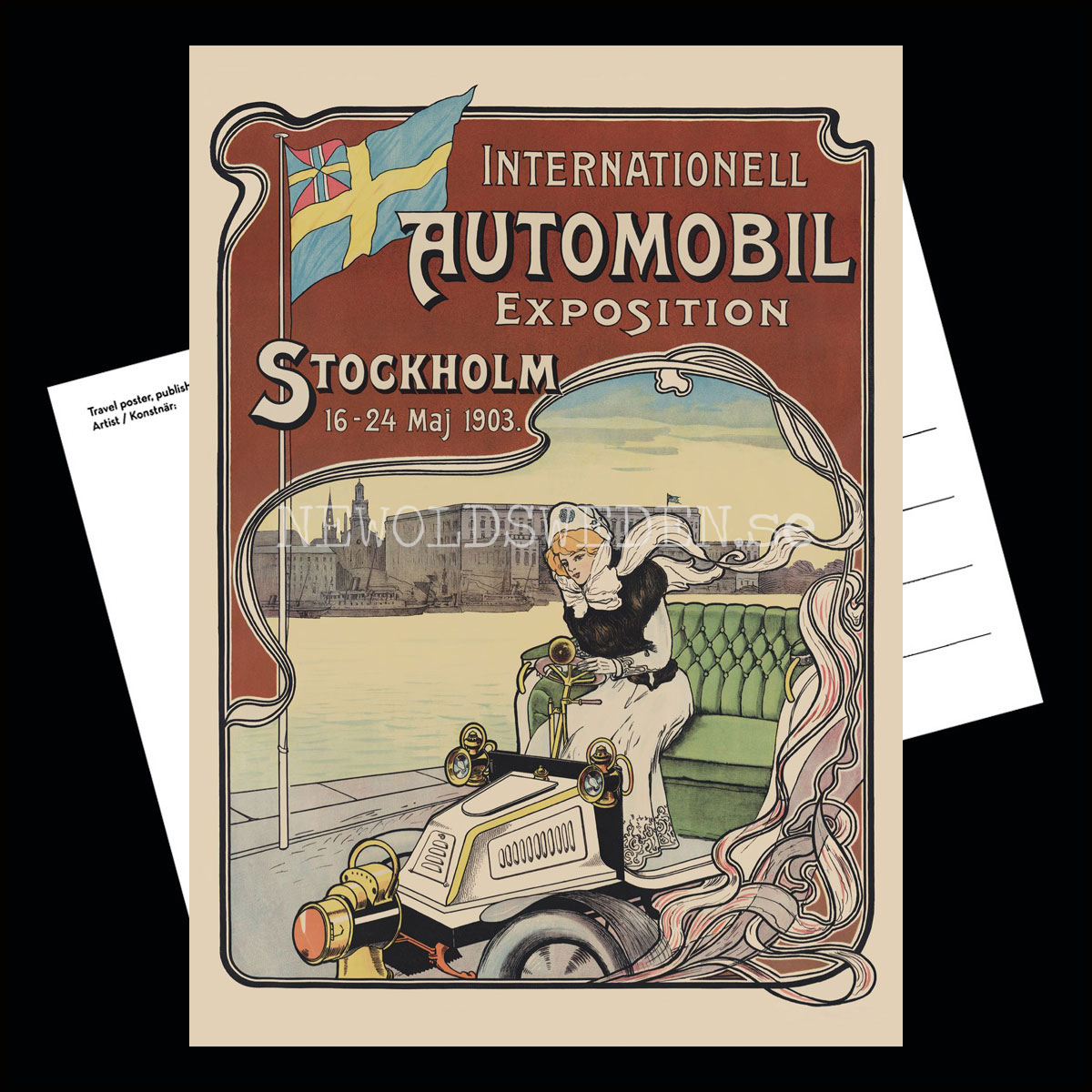 AUTOMOBIL EXPOSITION STOCKHOLM - 1903 - Vykort 12 x 18 cm - 3