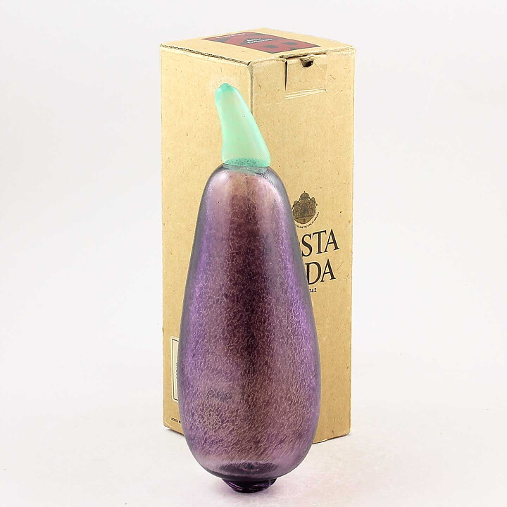 グンネル・サーリン  Frutteriaシリーズ  なすびオブジェ   22cm  1989年〈オリジナルボックス付き〉