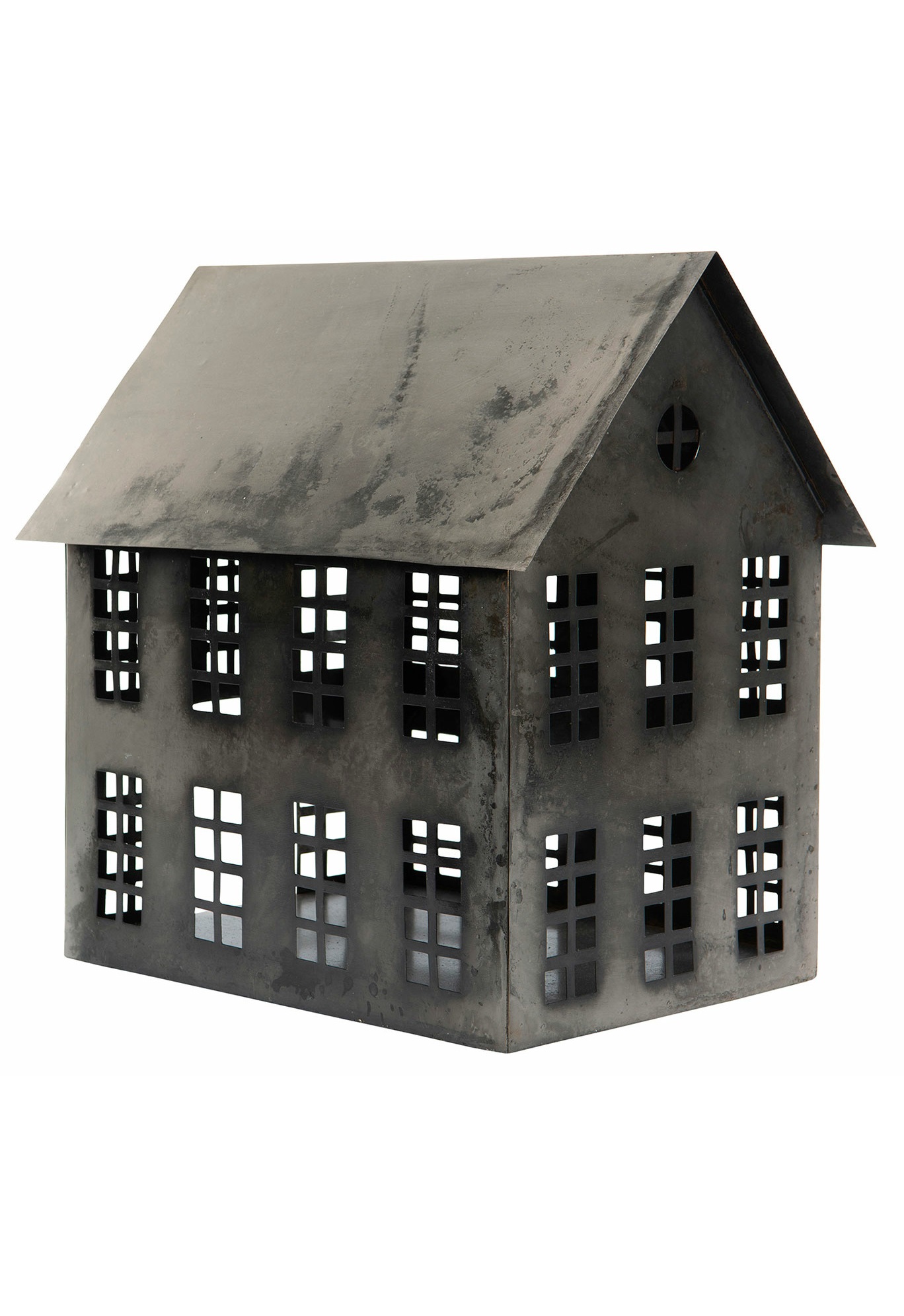 Hus Lykta - Plåthus - Grå - Bred - 30x23x35 cm - 5