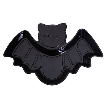 Svart fladdermusformat serveringsfat till Halloween 28,5 cm