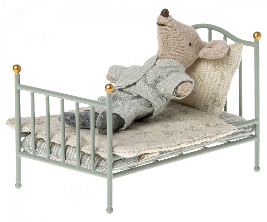 Maileg - Vintage bed, Mint - 3