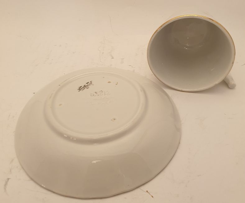 Coffee cup white gold 1880s - 3