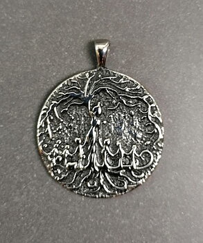 " Family of the Tree " hänge i Rostfritt stål  