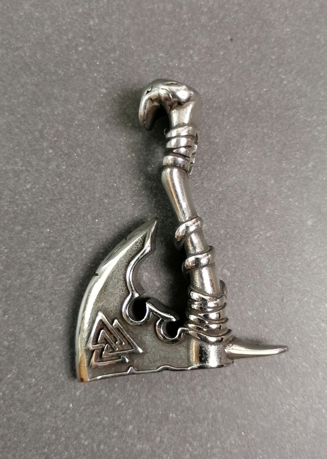 Viking Valknut  Yxa hänge i Rostfritt stål 