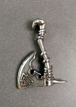 Viking Valknut  Yxa hänge i Rostfritt stål 