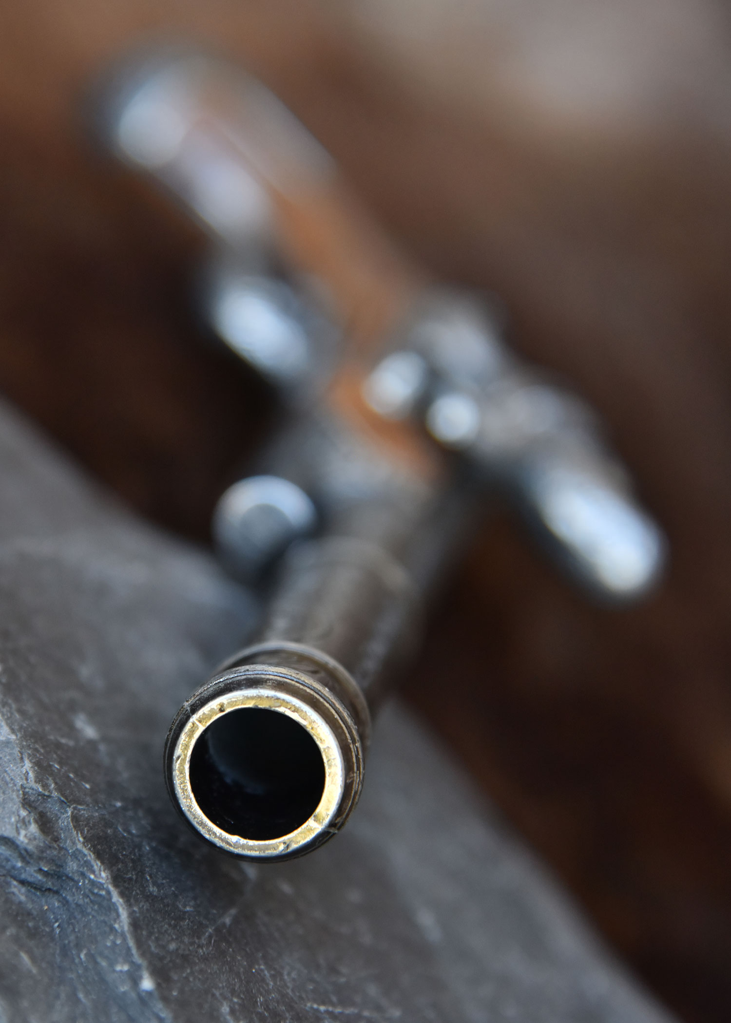 Engelska Lucknow pistol, 18th century, replika - Brun - 3