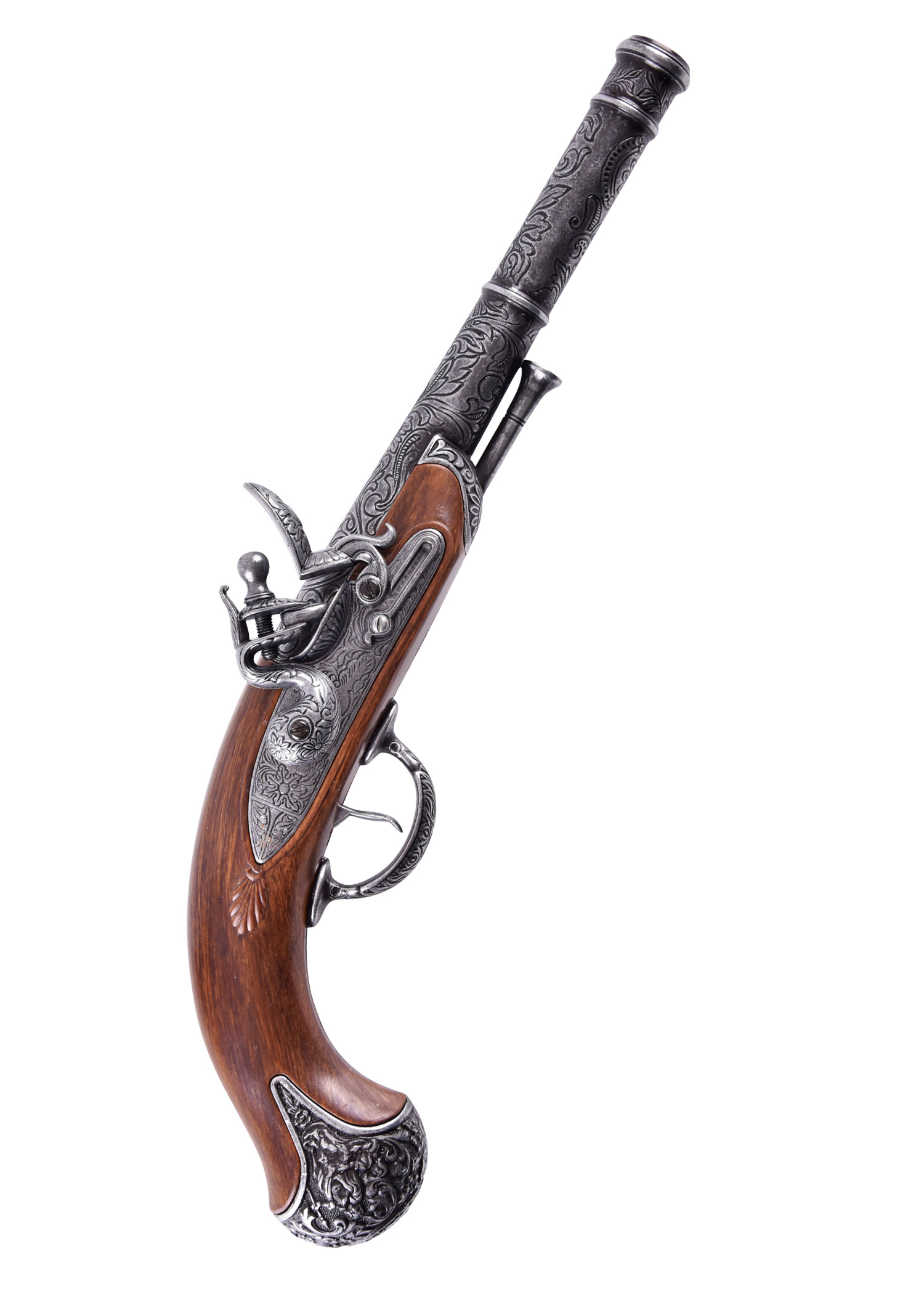 Engelska Lucknow pistol, 18th century, replika - Brun