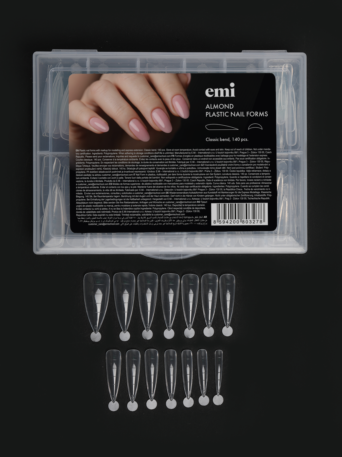 Plastic nail forms, almond - 2