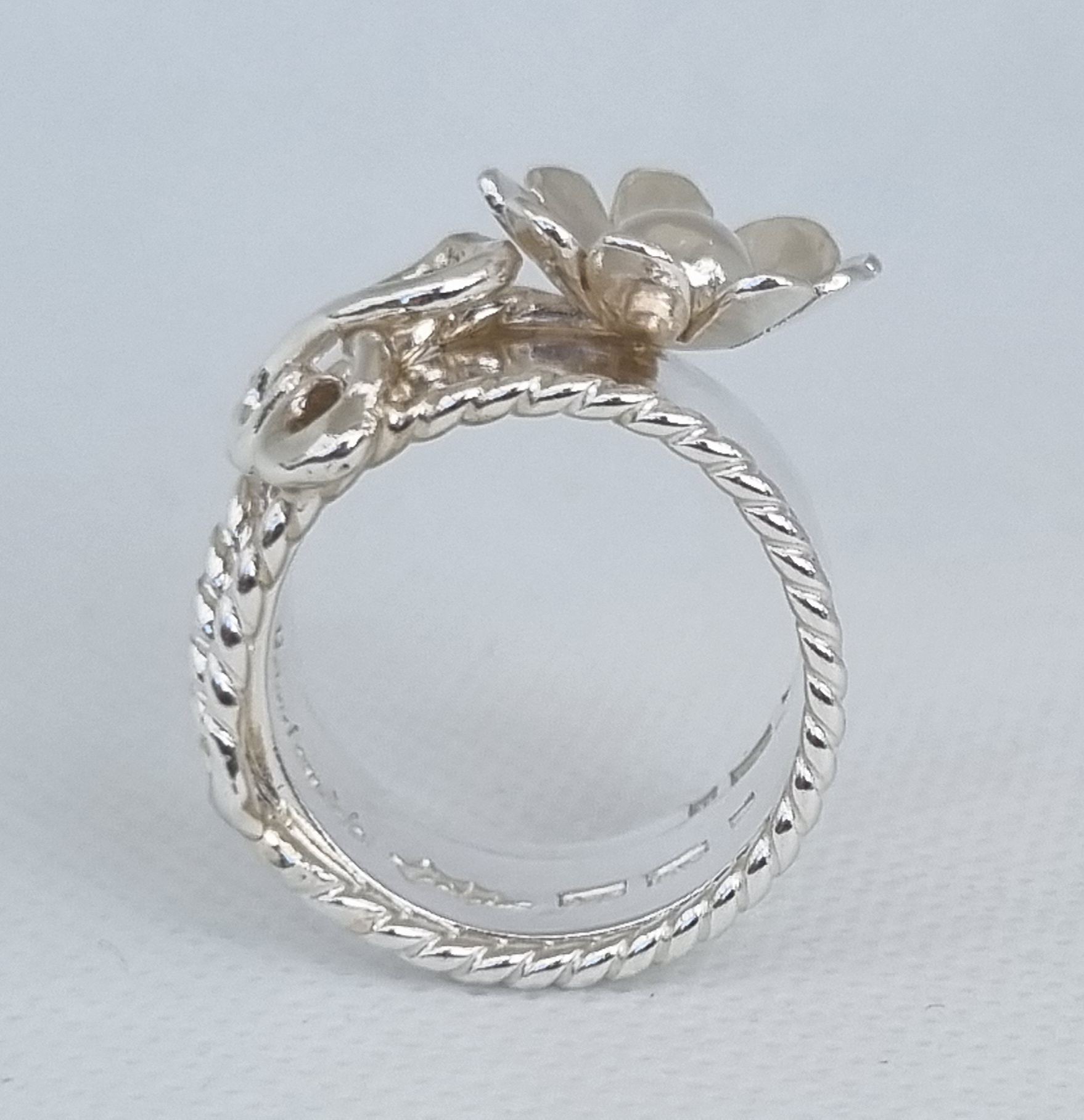 Unik bred silverring i 2 delar stl 18 - 8