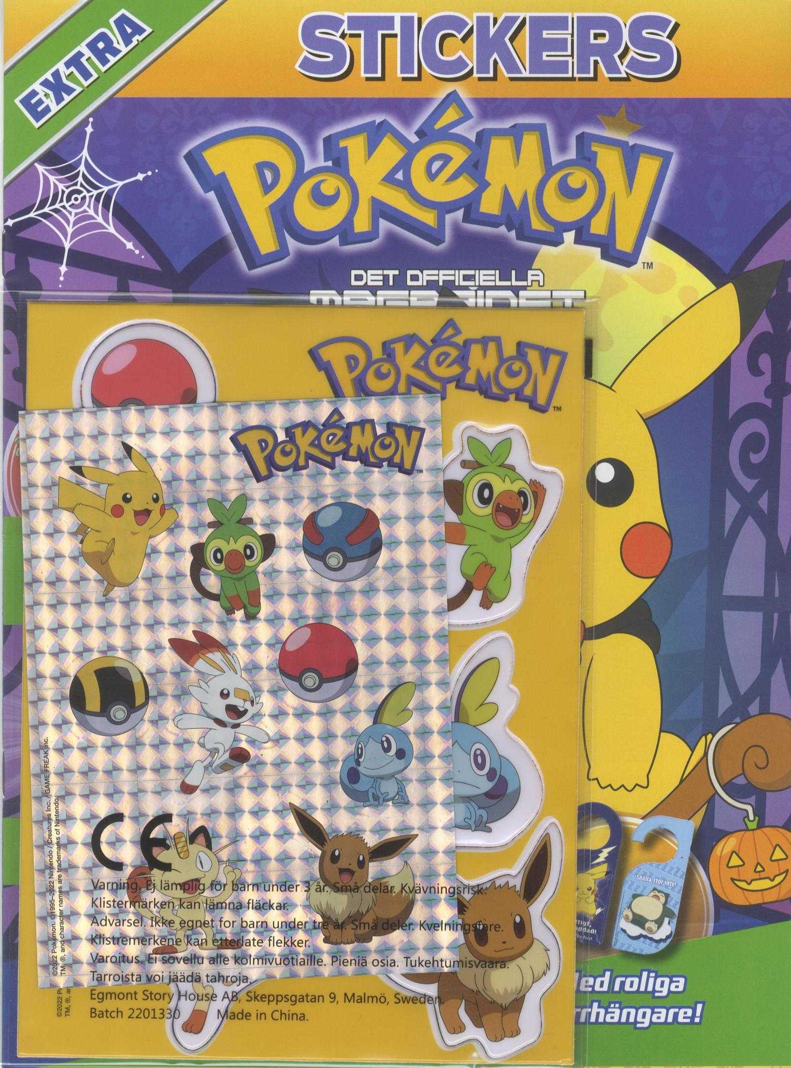 Pokemon magasin nr 5 2022, Extra stickers!