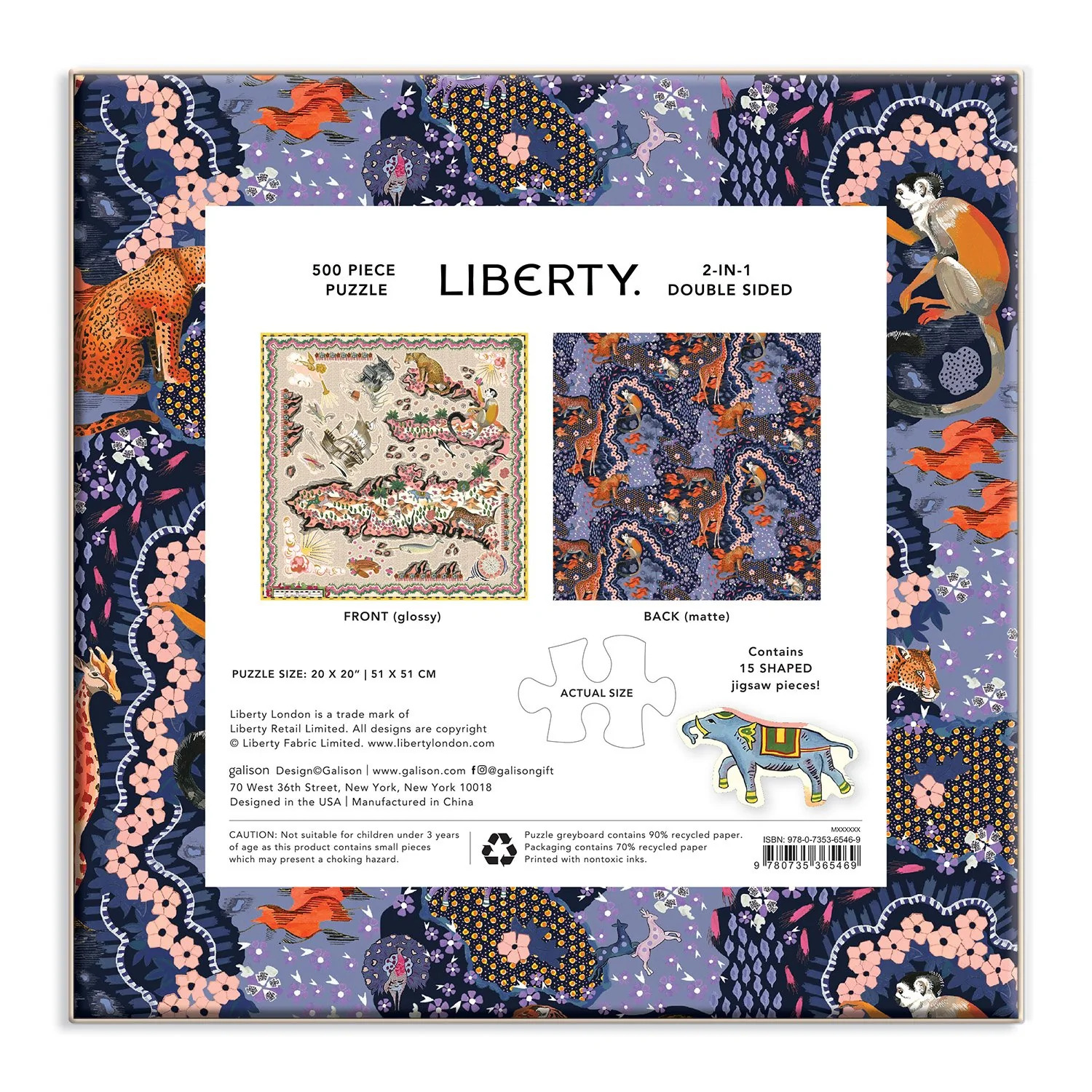 Liberty London Maxine Double-Sided 500 Piece Puzzle - 2