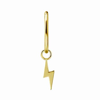 Hängsmycke till clicker - blixt charm - guld PVD