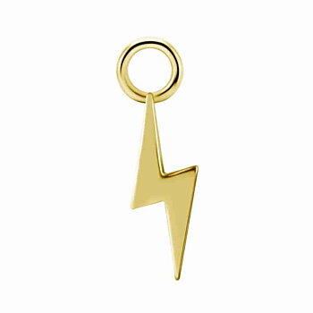 Hängsmycke till clicker - blixt charm - guld PVD