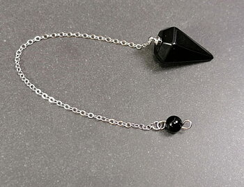 Svart Onyx Pendel - 30x15mm