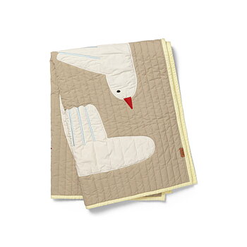 Bird Quilted Blanket Sand Ferm Living