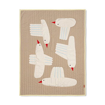Bird Quilted Blanket Sand Ferm Living