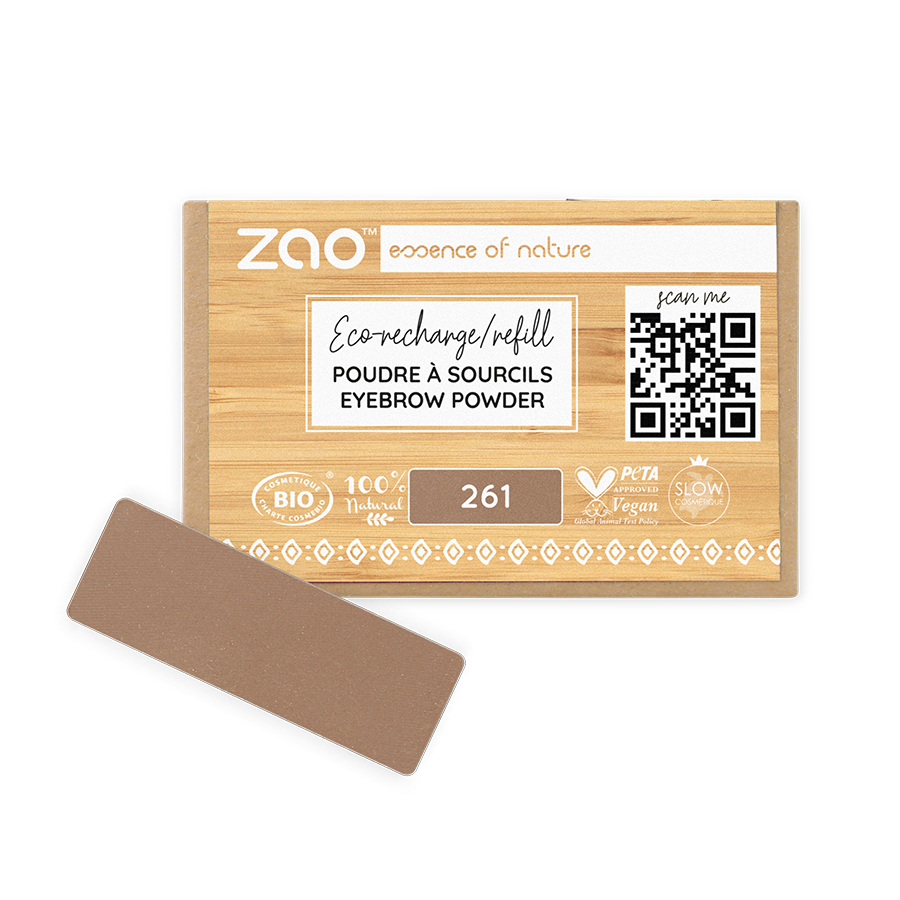 ZAO Refill Rectangle Eyebrow Powder 261 Ash Blond