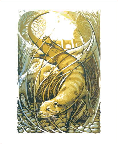 River Usk Otter, Greeting Card