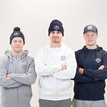 Vit Ziphood med litet tryck
