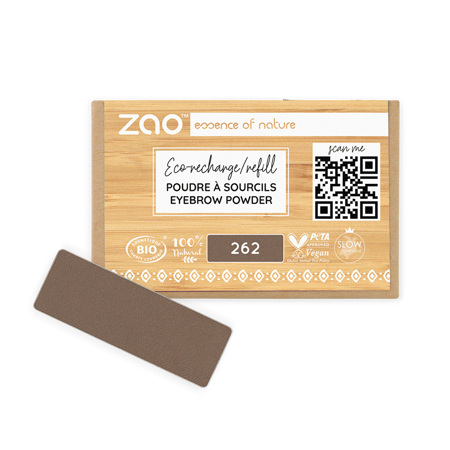 ZAO Refill Rectangle Eyebrow Powder 262 Brown