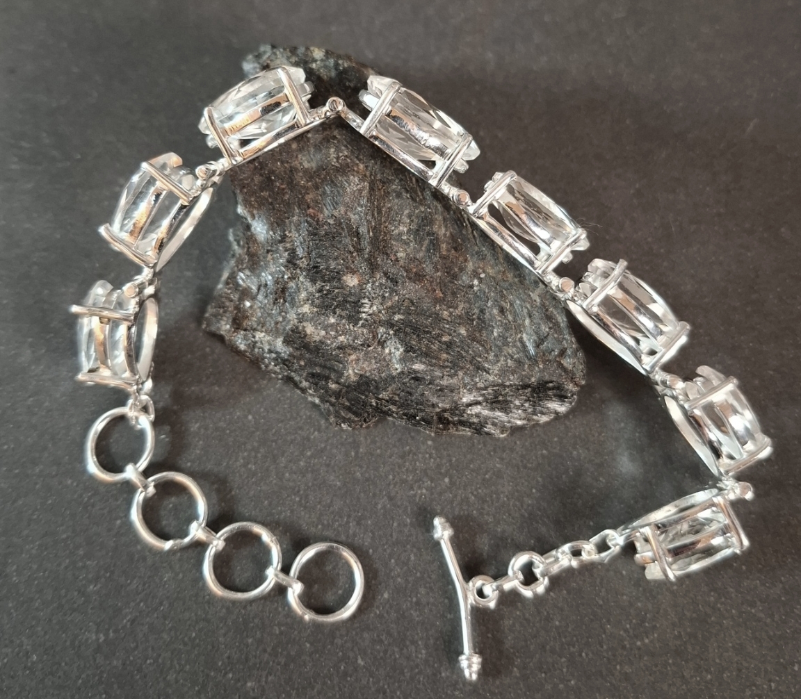 Silverarmband med Bergkristall - Droppe - 3