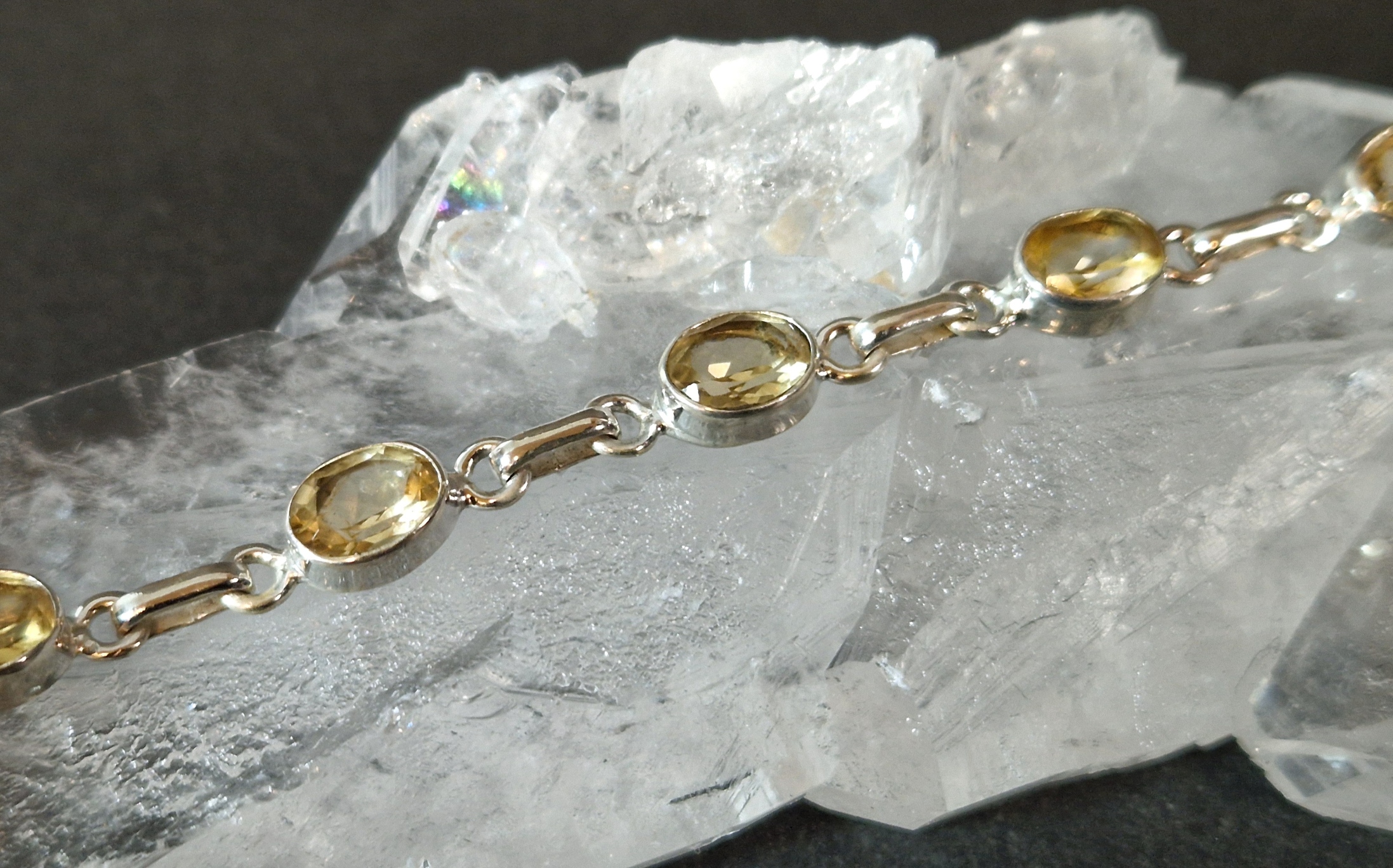 Stenarmband med fasetterad Citrin  - 2