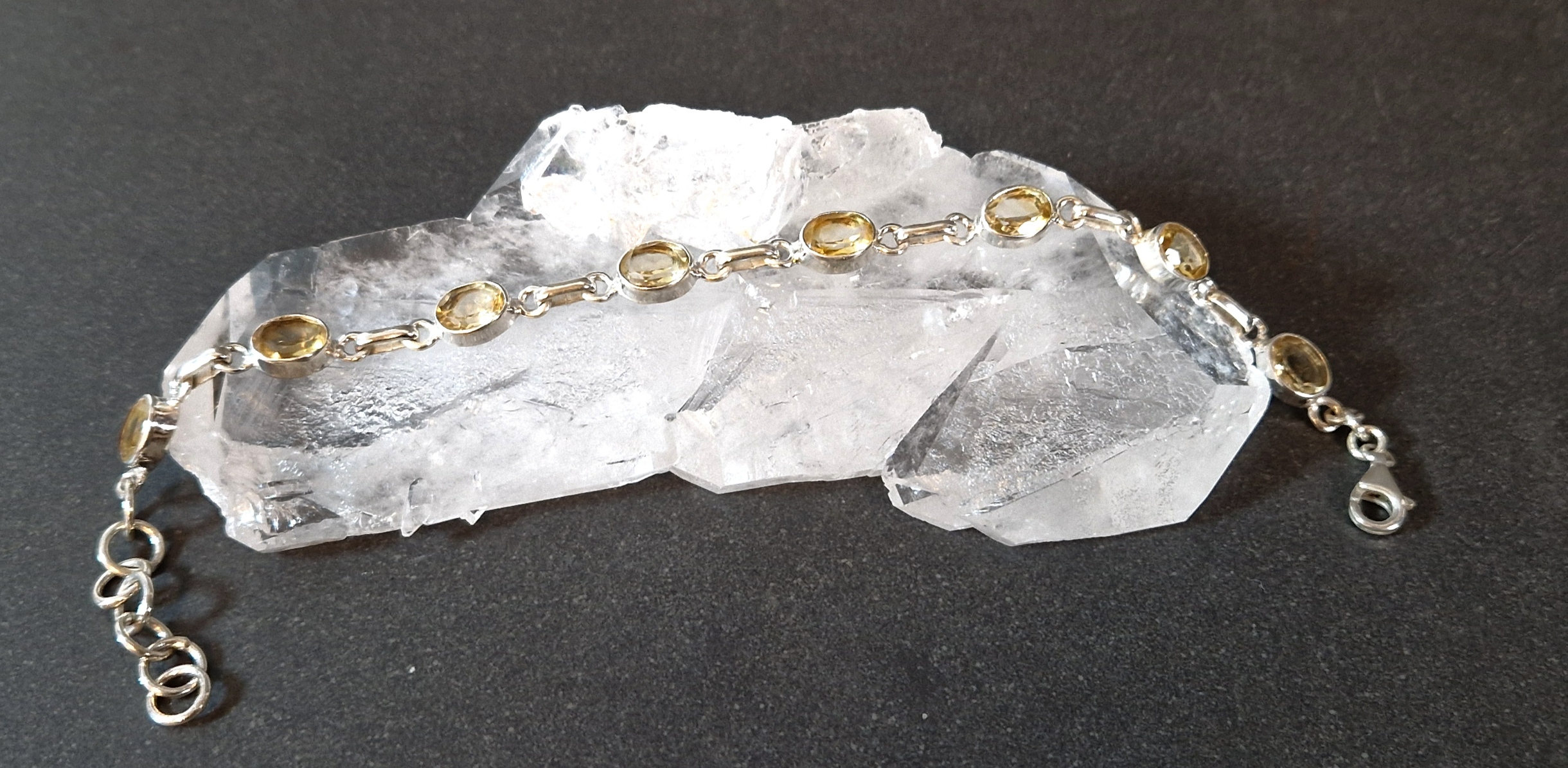 Stenarmband med fasetterad Citrin 
