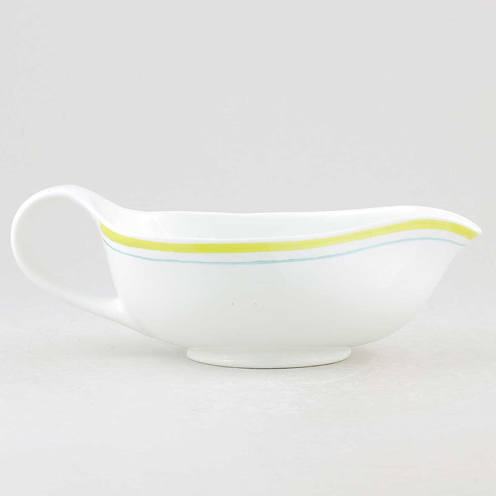 Bengt Berglund (Sommargyllen 1965) Sauce Boat with Yellow/Green Flowers 19 cm