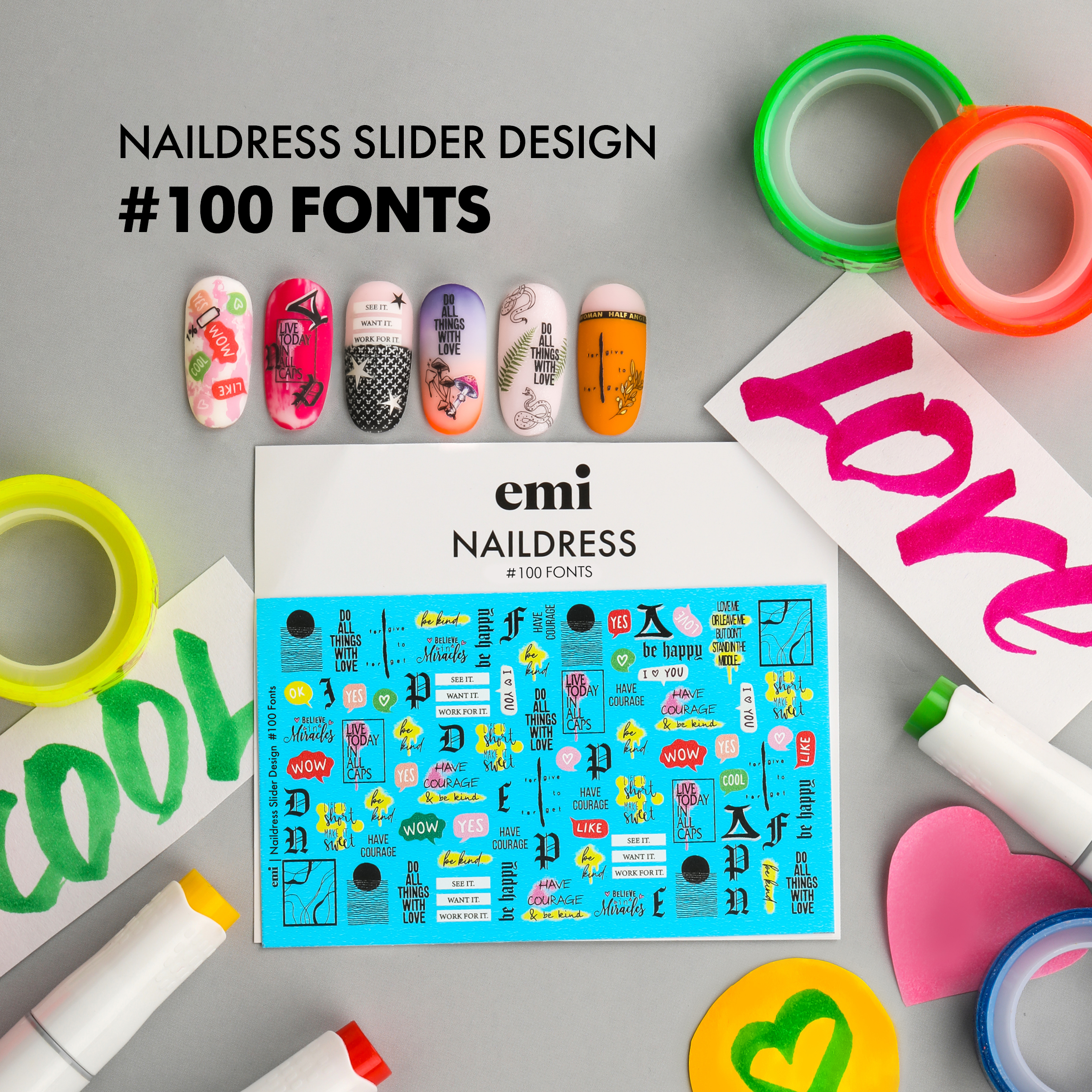 Naildress Slider Design #100 Fonts - 2