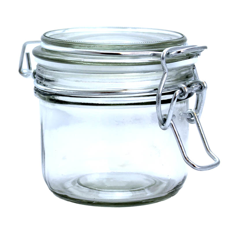 Konserveringsburk 0,2 liter i glas med patentlock och silikonring.  - 3