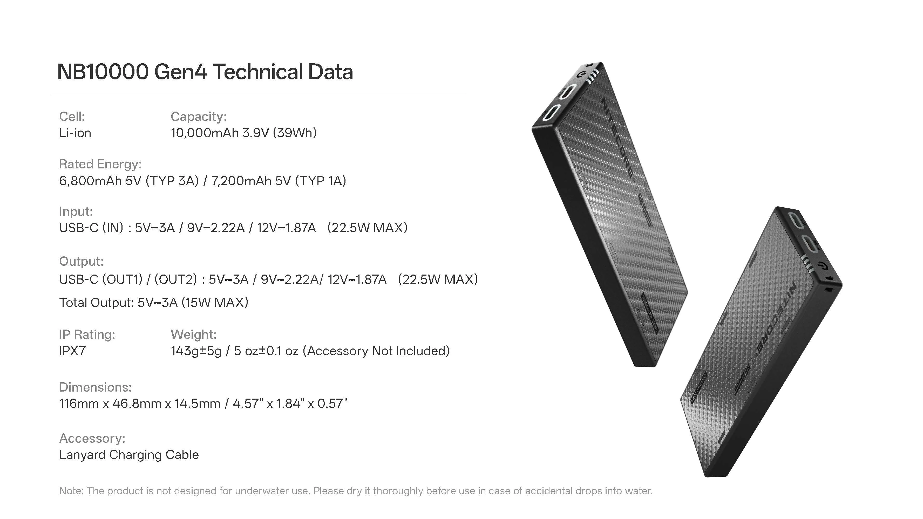 Nitecore Powerbank NB 10000 GEN4 - 10