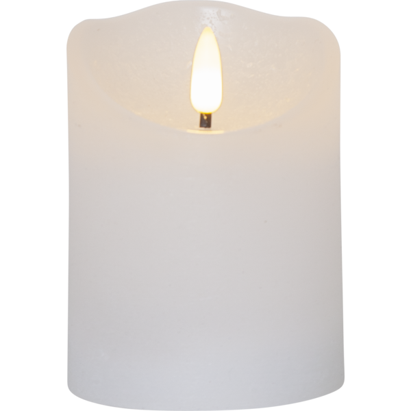 LED Blockljus Flamme Rustic Vit 10cm - 2