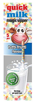 Quick Milk Sugrör Tutti Frutti 5-pack