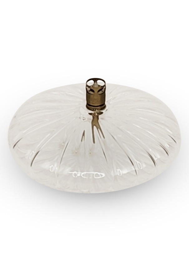 Oil lamp glass - Disc - Elegant - 14 cm - 2