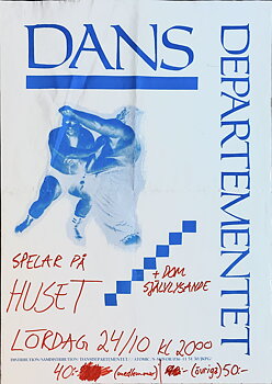 DANSDEPARTEMENTET - Jönköping 24 Okt Konsertaffisch (1987) 
