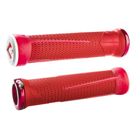 ODI AG1 No Flange Lock on Grip Red/Fire Red