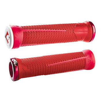 ODI AG1 No Flange Lock on Grip Red/Fire Red